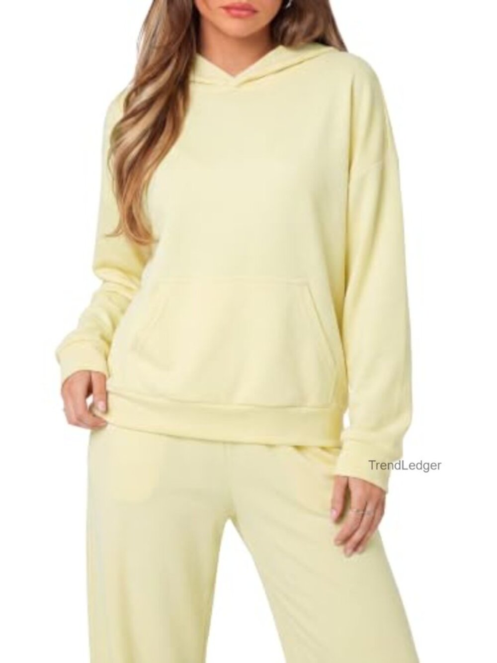 Modal Blend Oversized Hoodie & Wide Leg Sweatpants 2 Piece Set
